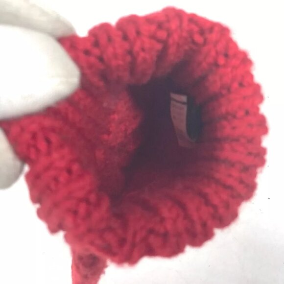 LOUIS VUITTON logo Mitten accessories with badge gloves wool Red - Picture 11 of 11